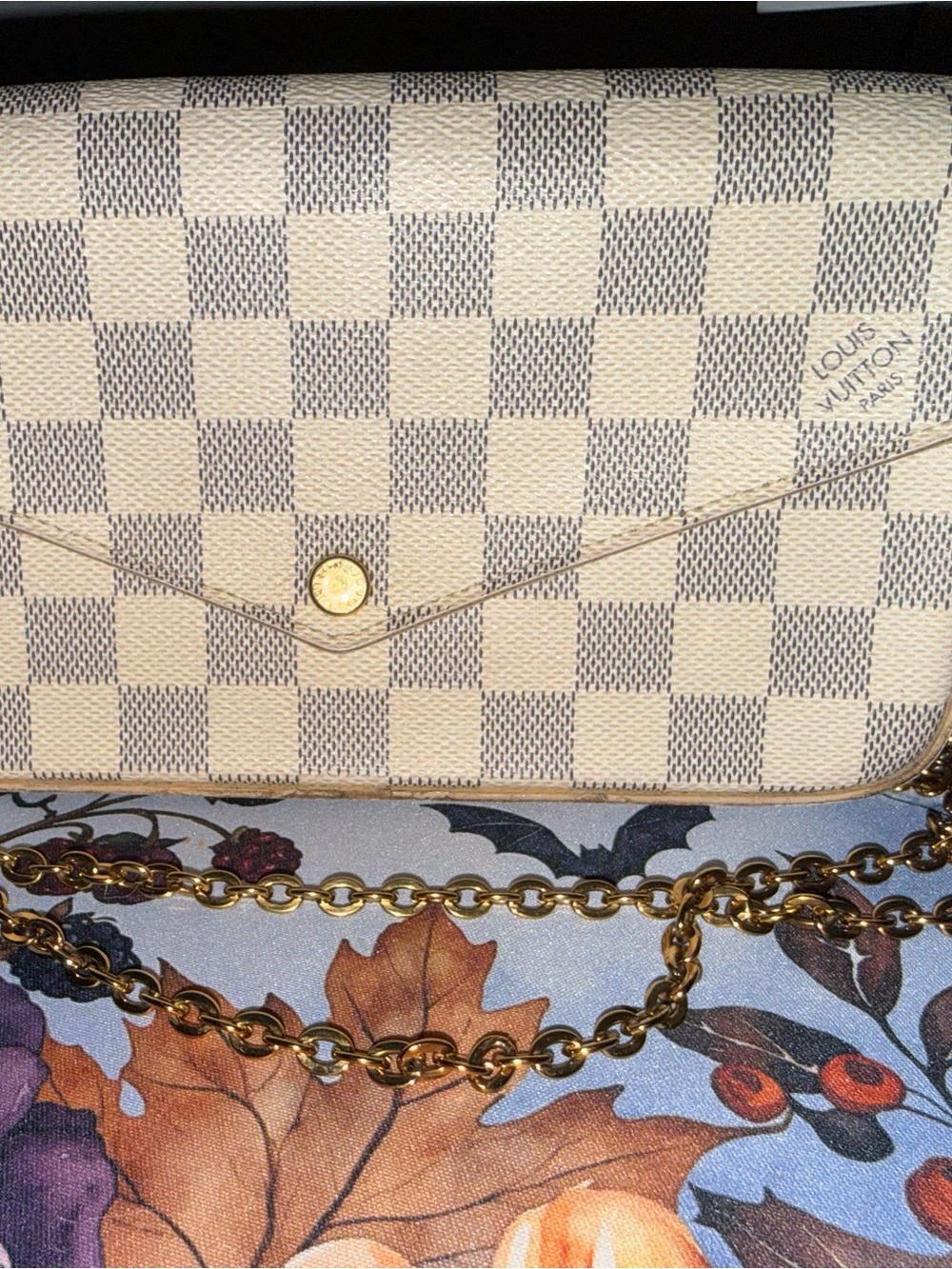 Authentic Louis Vuitton Pochette Félicie – Damier Azur 🤍